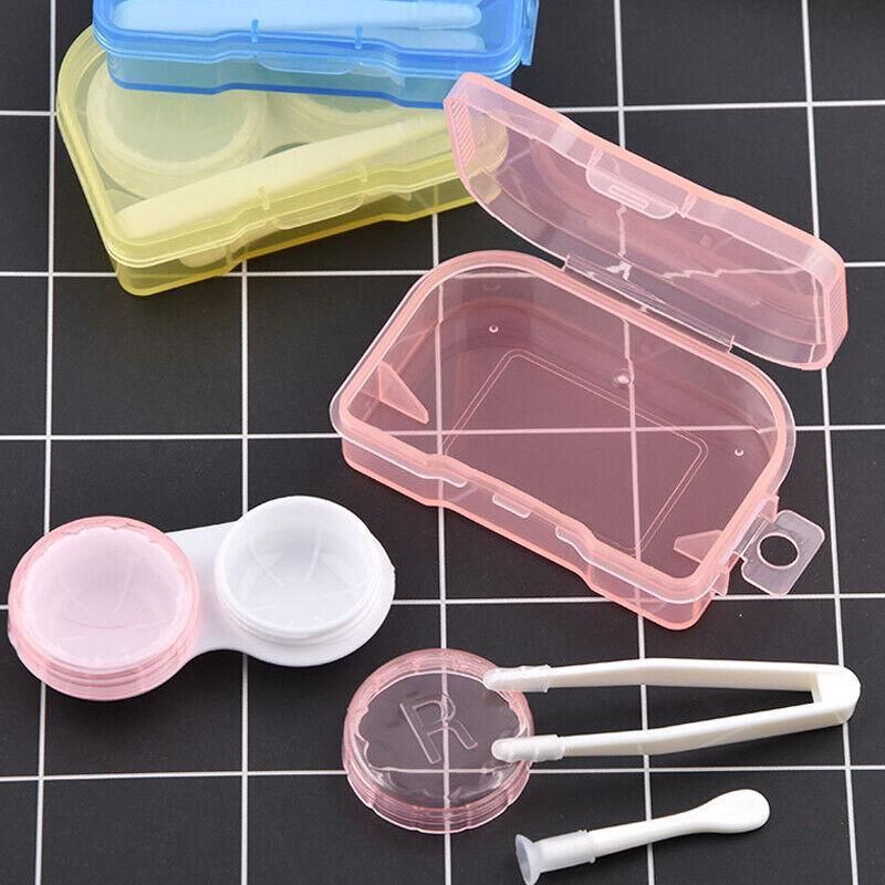 Lens Storage Case with Applicator Kit Tweezers Soft Tip Tool for Contact Eye Care - White V528-CLEARGLASSESCASE-WHITE-40834