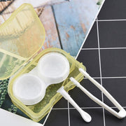 Lens Storage Case with Applicator Kit Tweezers Soft Tip Tool for Contact Eye Care - White V528-CLEARGLASSESCASE-WHITE-40834