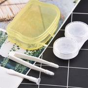 Lens Storage Case with Applicator Kit Tweezers Soft Tip Tool for Contact Eye Care - White V528-CLEARGLASSESCASE-WHITE-40834