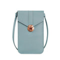 Touch Screen Crossbody Phone Bag with Clear Window PU Leather Wallet Purse - Blue V528-CLEARPURSE-BLUE-8462