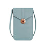 Touch Screen Crossbody Phone Bag with Clear Window PU Leather Wallet Purse - Blue V528-CLEARPURSE-BLUE-8462