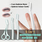 3Pcs Eyebrow Razor Set Facial Hair Remover Dermaplaning Shaving Tool Kit - Clear eyebrow*2+ Scissor comb V528-CLEARRAZOR-2SCISSOR46022