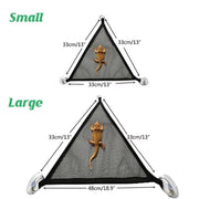 2x Reptile Hammock for Small Large Bearded Dragon Lizard Reptile Snakes Black - Small V528-CLIMBING-NET-2PCS-33-33-33-799589