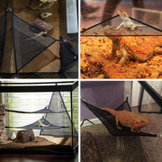2x Reptile Hammock for Small Large Bearded Dragon Lizard Reptile Snakes Black - Small V528-CLIMBING-NET-2PCS-33-33-33-799589