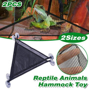 2x Reptile Hammock for Small Large Bearded Dragon Lizard Reptile Snakes Black - Small V528-CLIMBING-NET-2PCS-33-33-33-799589