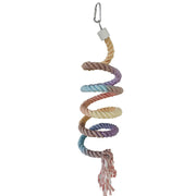 Bird Climbing Rope Toy Cotton Spiral Ladder Parrot Cage Hanging Swing Pet Toy - Colourful V528-CLIMBING-ROPE-HS-173731