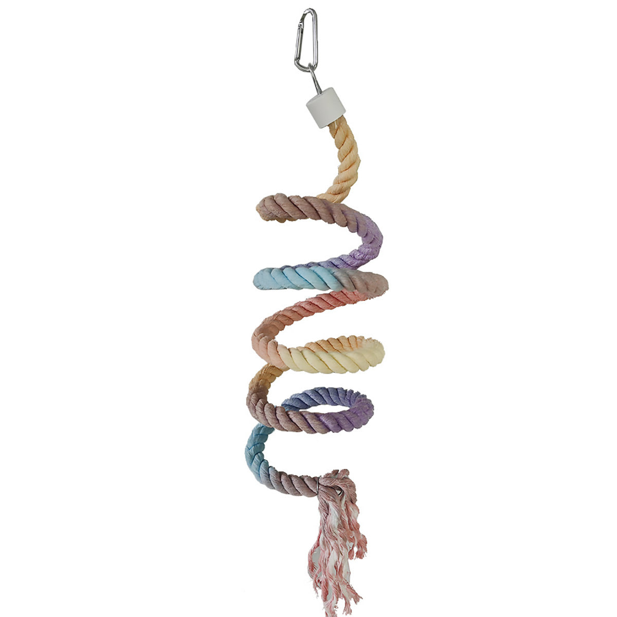 Bird Climbing Rope Toy Cotton Spiral Ladder Parrot Cage Hanging Swing Pet Toy - Colourful V528-CLIMBING-ROPE-HS-173731