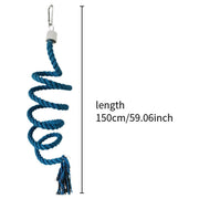 Bird Climbing Rope Toy Cotton Spiral Ladder Parrot Cage Hanging Swing Pet Toy - Gradient colour V528-CLIMBING-ROPE-JBS-330880