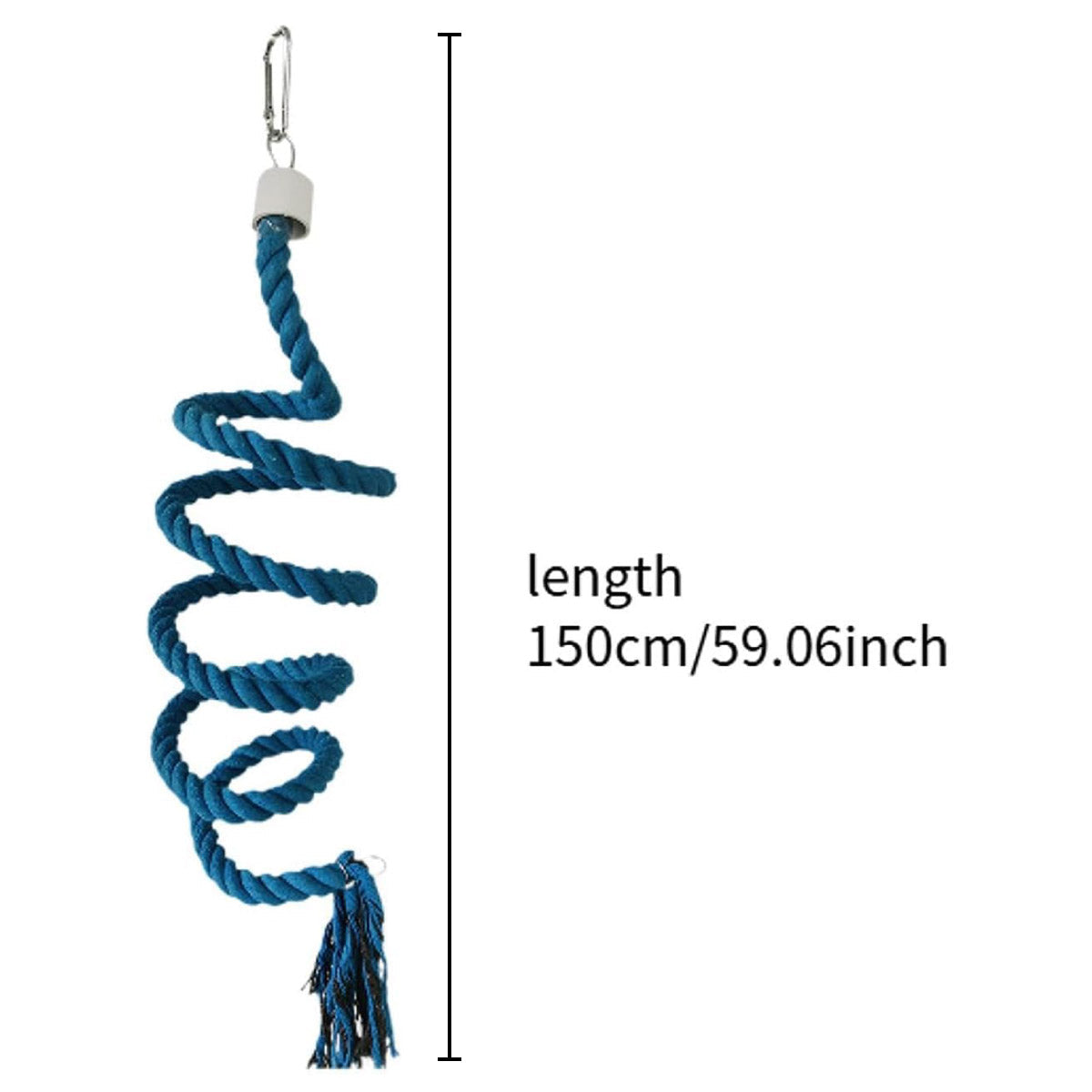 Bird Climbing Rope Toy Cotton Spiral Ladder Parrot Cage Hanging Swing Pet Toy - Gradient colour V528-CLIMBING-ROPE-JBS-330880