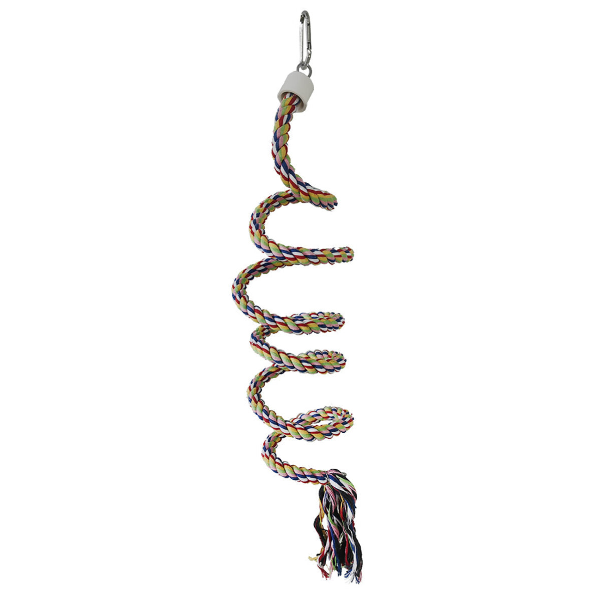 Bird Climbing Rope Toy Cotton Spiral Ladder Parrot Cage Hanging Swing Pet Toy - Gradient colour V528-CLIMBING-ROPE-JBS-330880