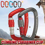 25KN Screwgate Locking Rock Climbing Carabiner Clip Aluminum D Ring Hook Buckle - Blue V528-CLIMBINGDRINGBUCKLE-BLUE-437768