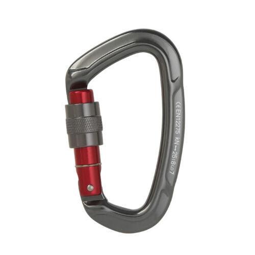 25KN Screwgate Locking Rock Climbing Carabiner Clip Aluminum D Ring Hook Buckle - Orange V528-CLIMBINGDRINGBUCKLE-ORANGE265565