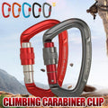 25KN Screwgate Locking Rock Climbing Carabiner Clip Aluminum D Ring Hook Buckle - Red V528-CLIMBINGDRINGBUCKLE-RED-562191