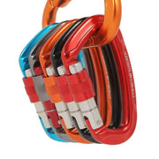 25KN Screwgate Locking Rock Climbing Carabiner Clip Aluminum D Ring Hook Buckle - Red V528-CLIMBINGDRINGBUCKLE-RED-562191