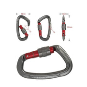 25KN Screwgate Locking Rock Climbing Carabiner Clip Aluminum D Ring Hook Buckle - Red V528-CLIMBINGDRINGBUCKLE-RED-562191