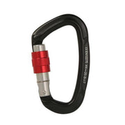 25KN Screwgate Locking Rock Climbing Carabiner Clip Aluminum D Ring Hook Buckle - Red V528-CLIMBINGDRINGBUCKLE-RED-562191