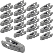 Clothes Drying Clips 20 Pack Velvet Flocking Trouser Pegs Hanger Grip Clamp Set - Grey V528-CLIP-20PCS-GREY-725301