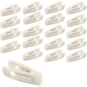 Clothes Drying Clips 20 Pack Velvet Flocking Trouser Pegs Hanger Grip Clamp Set - Grey V528-CLIP-20PCS-GREY-725301