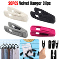 Clothes Drying Clips 20 Pack Velvet Flocking Trouser Pegs Hanger Grip Clamp Set - Rose Red V528-CLIP-20PCS-ROSE-RED-648510