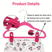 Clothes Drying Clips 20 Pack Velvet Flocking Trouser Pegs Hanger Grip Clamp Set - Rose Red V528-CLIP-20PCS-ROSE-RED-648510