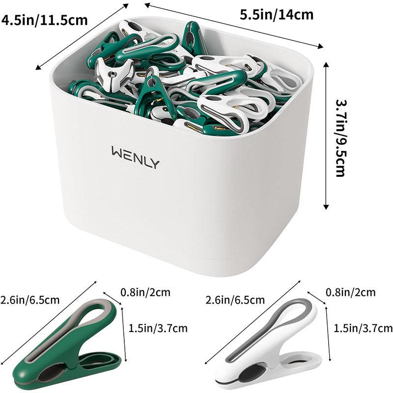 24pcs Clothes Pegs with Storage Basket Laundry Sock Clips Non Slip Drying Hanger - Green V528-CLIP-24PCS-GREEN-853756