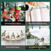 24pcs Clothes Pegs with Storage Basket Laundry Sock Clips Non Slip Drying Hanger - Green V528-CLIP-24PCS-GREEN-853756