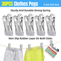 30pcs Multi Functional Stainless Steel Clothes Drying Clips Windproof Clips V528-CLIP-30PCS-GREY-780227