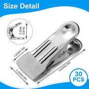 30pcs Multi Functional Stainless Steel Clothes Drying Clips Windproof Clips V528-CLIP-30PCS-GREY-780227