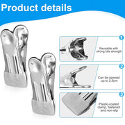 30pcs Multi Functional Stainless Steel Clothes Drying Clips Windproof Clips V528-CLIP-30PCS-GREY-780227