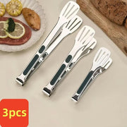 3pcs Stainless Steel Food Holders Kitchen Grill Steak Food Holder Cooking Tools V528-CLIP-3PCS-847043