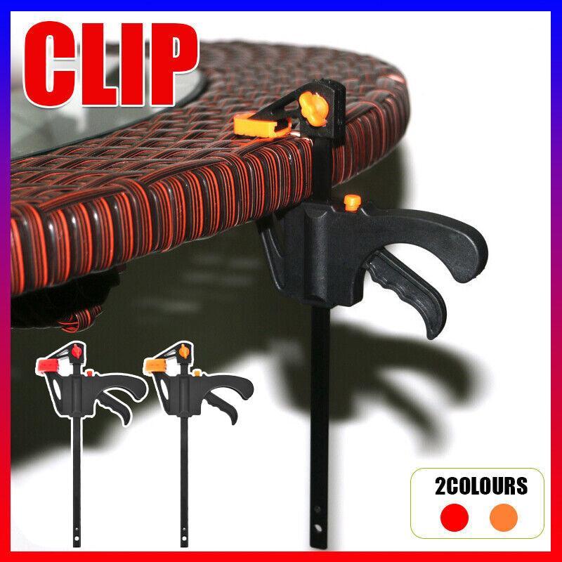 Quick Woodworking Clip Bar Clamp F-Tyle Grip Quick Ratchet Release Squeeze Tools - Red V528-CLIP-RED-4PCS-586530