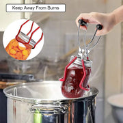 Stainless Steel Canning Jar Lifter Anti-Slip Lifting Tongs Gripper Anti-scalding - White V528-CLIP-WHITE-165223