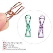 10X Spring Paperclips Metal Wire Hollow Out Clips 33mm Mini Binder Paper Clip - Blue V528-CLIPA-33-BLUE-10PCS-737057
