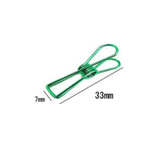 10X Spring Paperclips Metal Wire Hollow Out Clips 33mm Mini Binder Paper Clip - Blue V528-CLIPA-33-BLUE-10PCS-737057