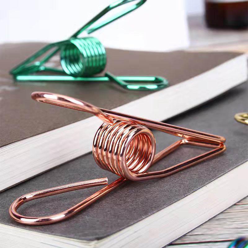 10X Spring Paperclips Metal Wire Hollow Out Clips 33mm Mini Binder Paper Clip - Blue V528-CLIPA-33-BLUE-10PCS-737057