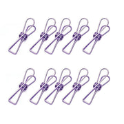 10X Spring Paperclips Metal Wire Hollow Out Clips 33mm Mini Binder Paper Clip - Blue V528-CLIPA-33-BLUE-10PCS-737057
