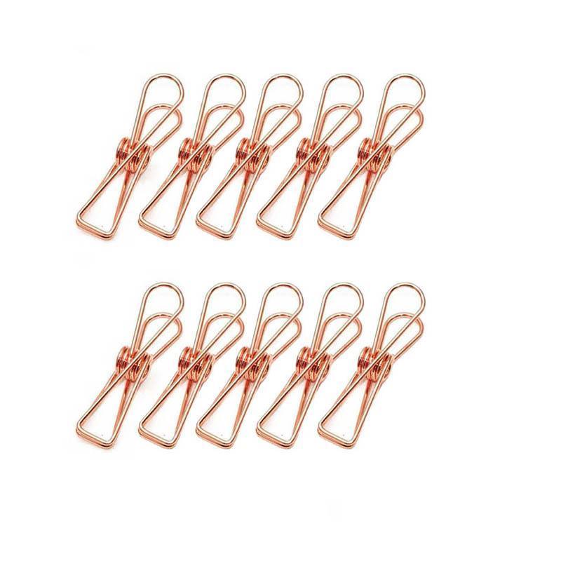10X Spring Paperclips Metal Wire Hollow Out Clips 33mm Mini Binder Paper Clip - Blue V528-CLIPA-33-BLUE-10PCS-737057