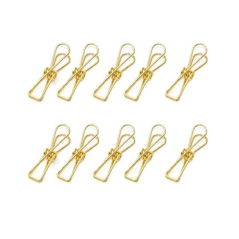 10X Spring Paperclips Metal Wire Hollow Out Clips 33mm Mini Binder Paper Clip - Blue V528-CLIPA-33-BLUE-10PCS-737057