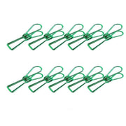 10X Spring Paperclips Metal Wire Hollow Out Clips 33mm Mini Binder Paper Clip - Blue V528-CLIPA-33-BLUE-10PCS-737057
