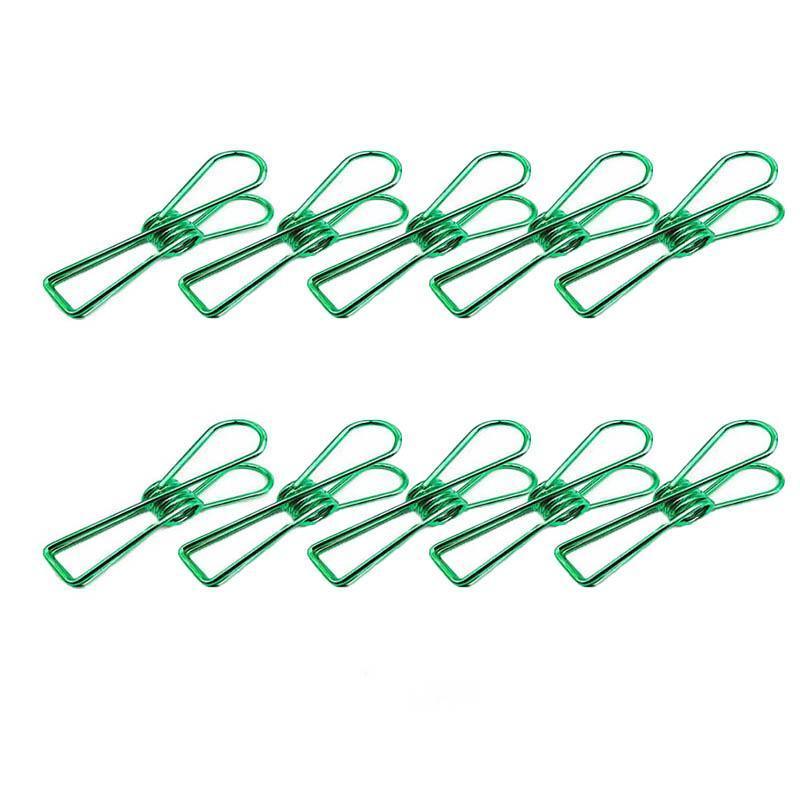 10X Spring Paperclips Metal Wire Hollow Out Clips 33mm Mini Binder Paper Clip - Blue V528-CLIPA-33-BLUE-10PCS-737057