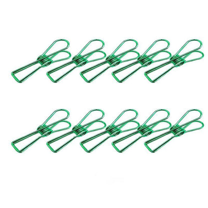 10X Spring Paperclips Metal Wire Hollow Out Clips 33mm Mini Binder Paper Clip - Blue V528-CLIPA-33-BLUE-10PCS-737057
