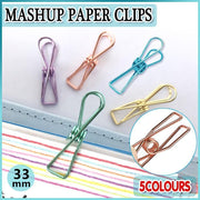 10X Spring Paperclips Metal Wire Hollow Out Clips 33mm Mini Binder Paper Clip - Gold V528-CLIPA-33-GOLD-10PCS-830150