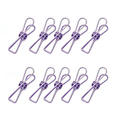 10X Spring Paperclips Metal Wire Hollow Out Clips 33mm Mini Binder Paper Clip - Green V528-CLIPA-33-GREEN-10PCS-416388