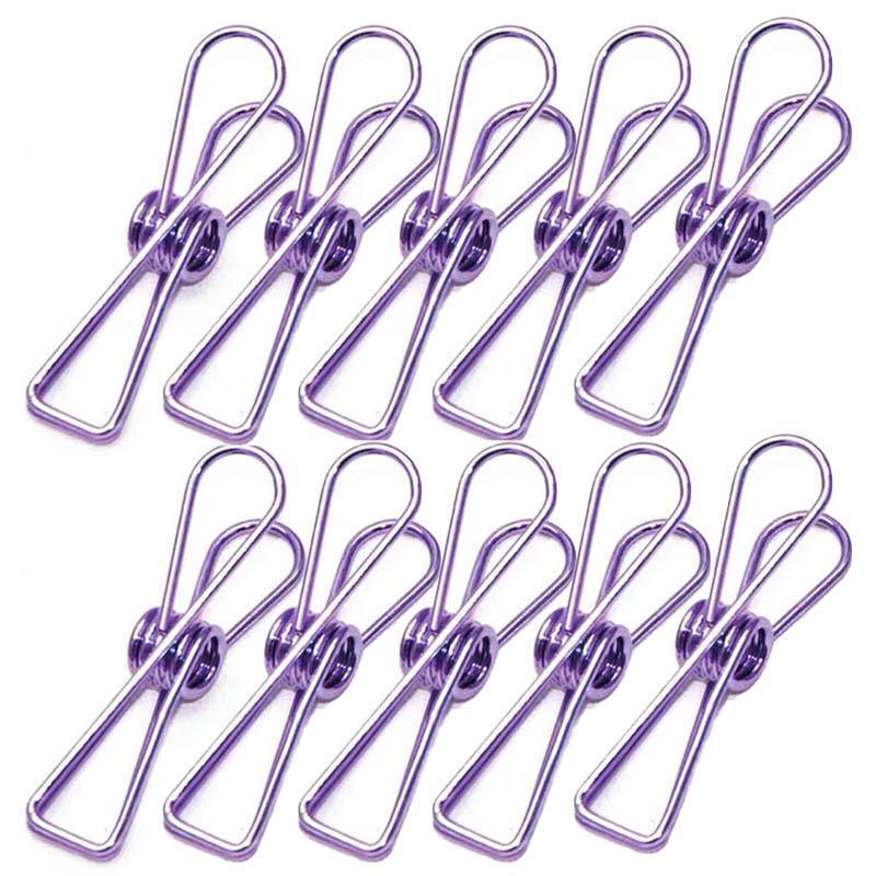 10X Spring Paperclips Metal Wire Hollow Out Clips 55mm Mini Binder Paper Clip - Blue V528-CLIPA-55-BLUE-10PCS-596916