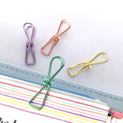10X Spring Paperclips Metal Wire Hollow Out Clips 55mm Mini Binder Paper Clip - Gold V528-CLIPA-55-GOLD-10PCS-860343