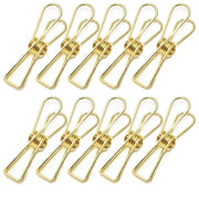 10X Spring Paperclips Metal Wire Hollow Out Clips 55mm Mini Binder Paper Clip - Gold V528-CLIPA-55-GOLD-10PCS-860343