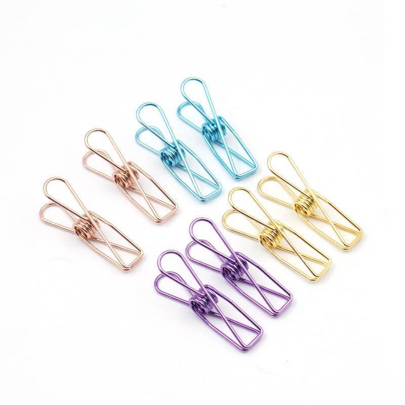 10X Spring Paperclips Metal Wire Hollow Out Clips 55mm Mini Binder Paper Clip - Rose Gold V528-CLIPA-55-RO-GOLD-10PCS-858565