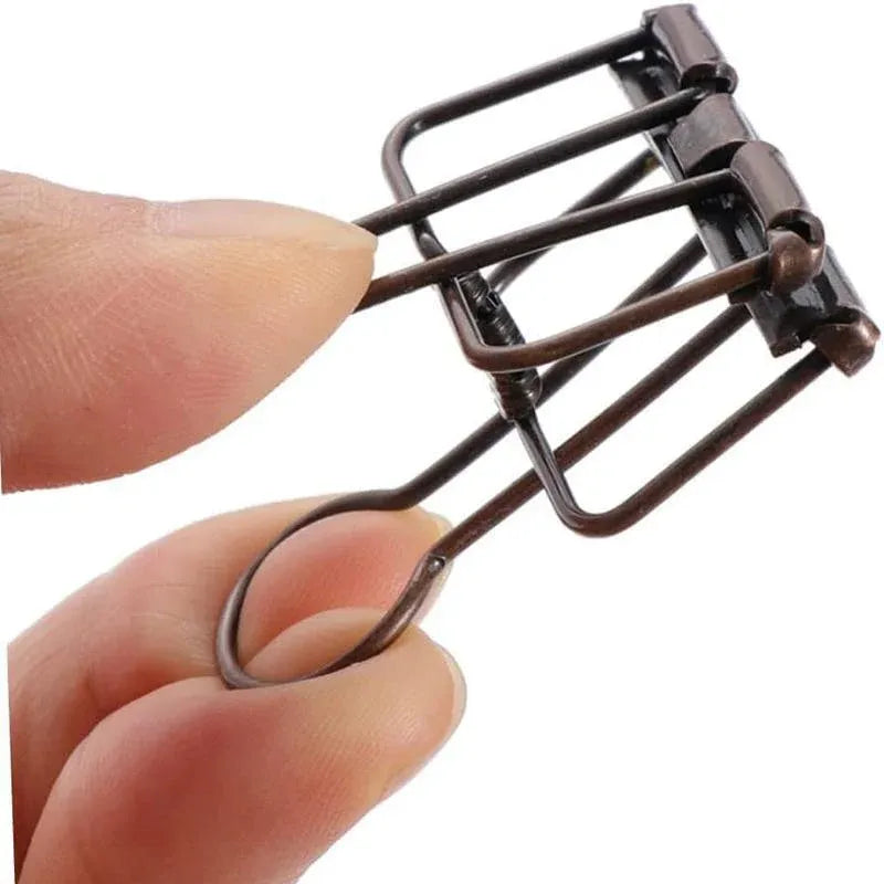 Solid Color Hollow Out Swallowtail Metal Binder Bookmark Clips Office Supplies - Black V528-CLIPB-BLACK-10PCS-333255