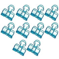 Solid Color Hollow Out Swallowtail Metal Binder Bookmark Clips Office Supplies - Blue V528-CLIPB-BLUE-10PCS-931409