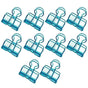 Solid Color Hollow Out Swallowtail Metal Binder Bookmark Clips Office Supplies - Blue V528-CLIPB-BLUE-10PCS-931409